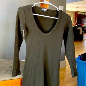 James Perse- green maxi dress size 2